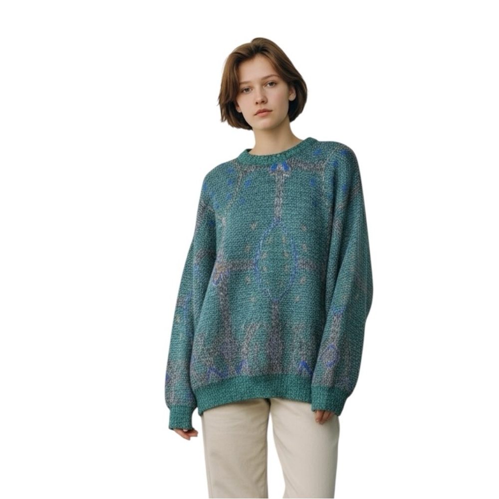 Vintage 80’s Bachrach Grandpa Dadcore Cabincore Sweater Size XL